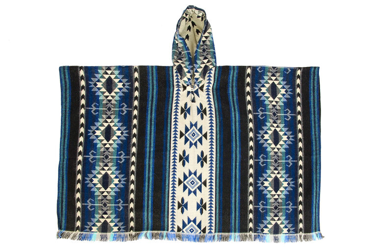 EcuaFina Poncho Shuar Blau