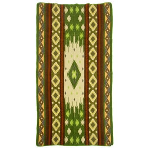 EcuaFina Couverture indigène Mini Alpaga - Vert Quilotoa
