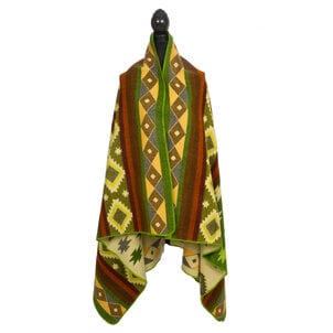 EcuaFina Mini Alpaca native blanket - Quilotoa - Green