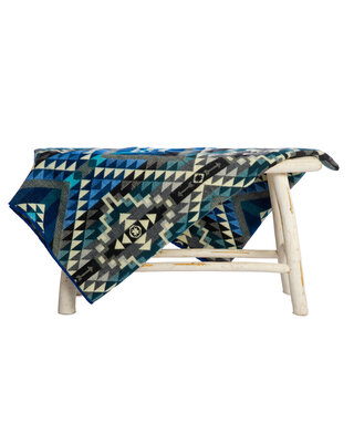 EcuaFina Mini Alpaka native Decke - Chimborazo - Schwarz