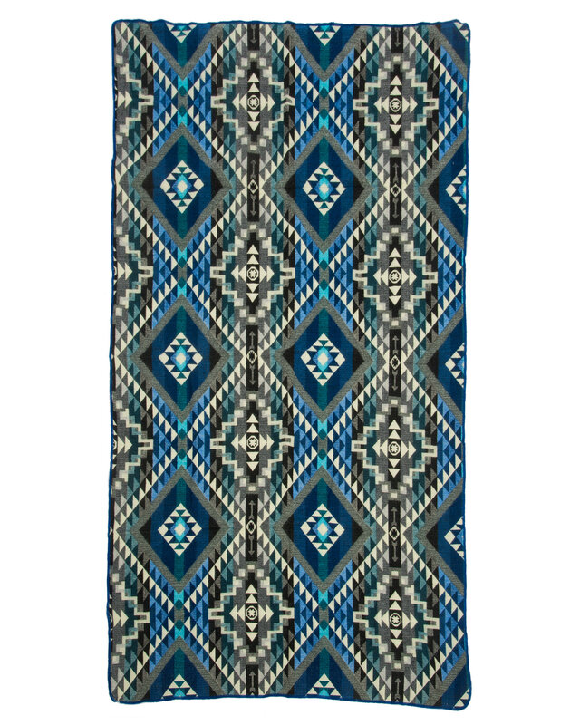 EcuaFina Mini Alpaca Native Decke - Doppelseitige Drucke – niederländisches/einheimisches Design – FairTrade & authentisch - Chimborazo - Schwarz