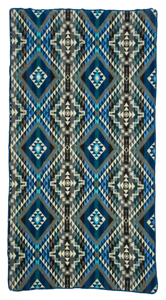 EcuaFina Mini Alpaca Native Decke - Doppelseitige Drucke – niederländisches/einheimisches Design – FairTrade & authentisch - Chimborazo - Schwarz