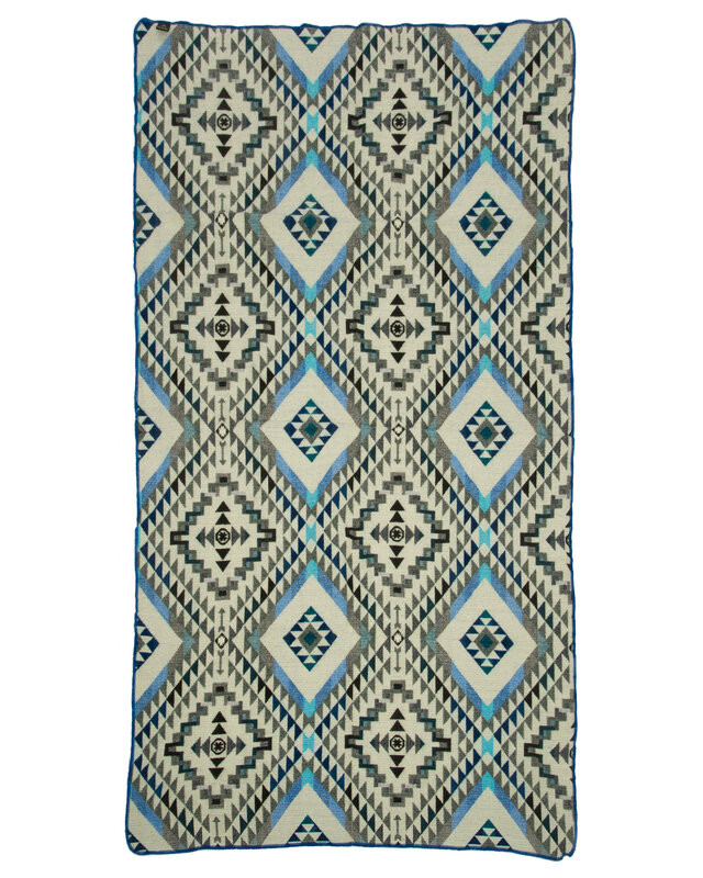 EcuaFina Mini Alpaca Native Decke - Doppelseitige Drucke – niederländisches/einheimisches Design – FairTrade & authentisch - Chimborazo - Schwarz