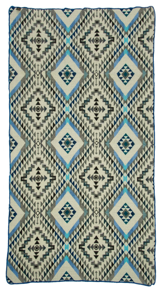 EcuaFina Mini Alpaca native blanket - Double-sided prints - Dutch/Native Design - FairTrade & Authentic - Chimborazo - Black