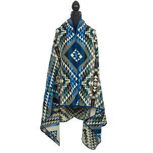 EcuaFina Petite couverture équatorienne en alpaga - Réversible - Design natif / néerlandais  - Fairtrade & Authenticité - Chimborazo - noire