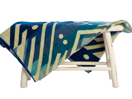 EcuaFina Mini Alpaca Native Blanket - Imbabura - Blue EcuaFina Mini Alpaca Native Blanket - Imbabura - Blue