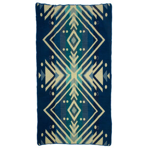 EcuaFina Mini Alpaca Native Deken - Dubbelzijdige prints - Moderne Woonaccessoires - FairTrade & Authentiek - Imbabura - Blauw