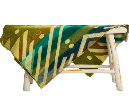 EcuaFina Mini Alpaca Native Blanket - Imbabura - Green EcuaFina Mini Alpaca Native Blanket - Imbabura - Green