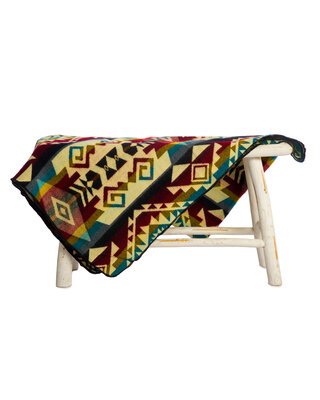 EcuaFina Mini Alpaca native blanket Chimborazo - Multicolor
