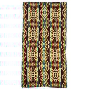 EcuaFina Mini Alpaca Native Decke - Doppelseitige Drucke – niederländisches/einheimisches Design – FairTrade & authentisch - Chimborazo - Farbmischung