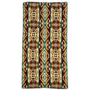 EcuaFina Mini couverture indigène en alpaga - Réversible - Design natif / néerlandais - Fairtrade & Authenticité - Chimborazo Multicolore