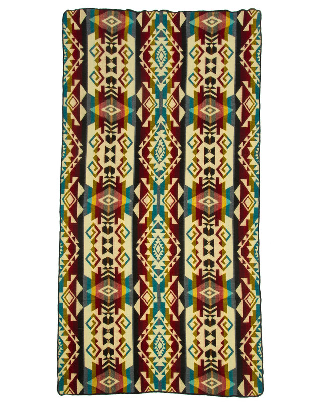 EcuaFina Mini couverture indigène en alpaga - Réversible - Design natif / néerlandais  - Fairtrade & Authenticité - Chimborazo Multicolore