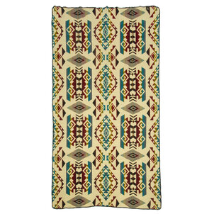 EcuaFina Mini couverture indigène en alpaga - Réversible - Design natif / néerlandais - Fairtrade & Authenticité - Chimborazo Multicolore