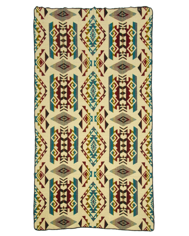 EcuaFina Mini couverture indigène en alpaga - Réversible - Design natif / néerlandais  - Fairtrade & Authenticité - Chimborazo Multicolore