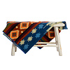 Mini Alpaca native blanket - Double-sided prints - Dutch/Native Design - FairTrade & Authentic - Quilotoa - Blue