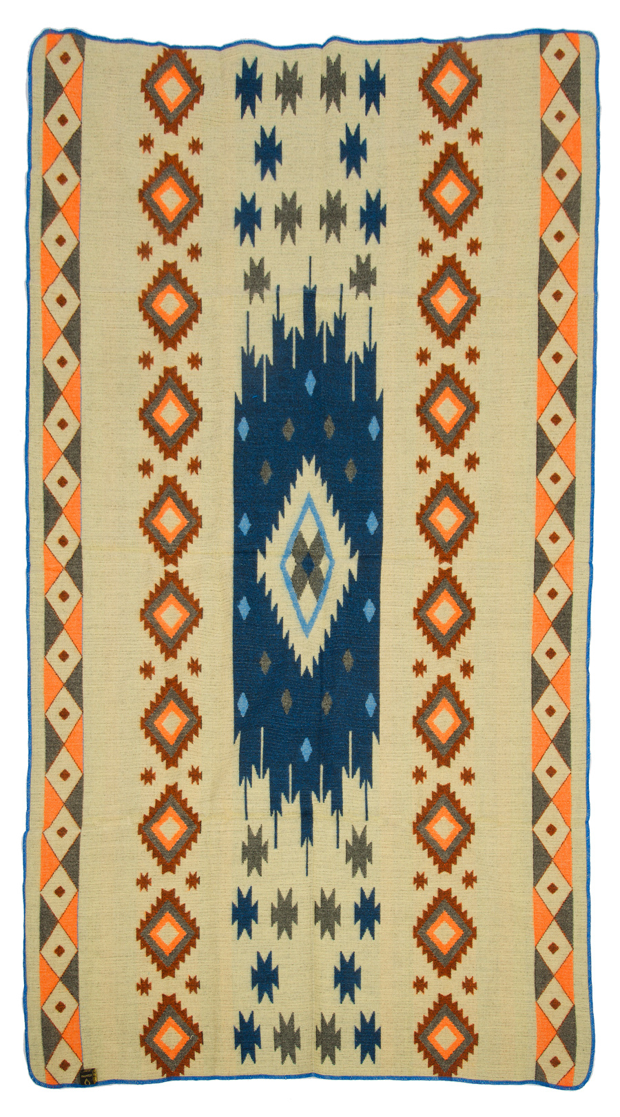 Alpaka Queen-Size Decke, Imperial Blau Geometrischer Überwurf