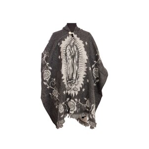EcuaFina Alpaca Poncho Maria Grijs