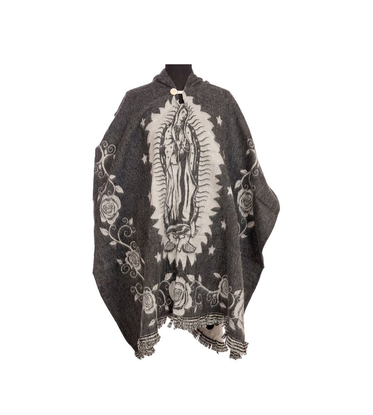 EcuaFina Poncho Maria Gris