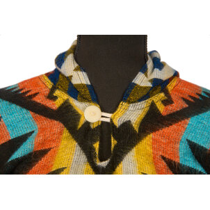 EcuaFina Poncho en Alpaga Waorani Vert