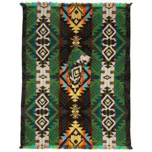 EcuaFina Alpaca Poncho Waorani Groen