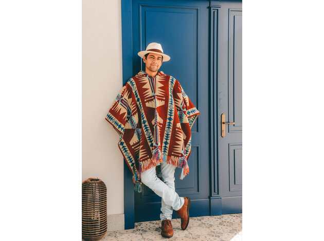 EcuaFina Poncho Quitu Rot