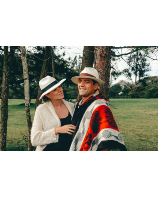 EcuaFina Poncho Maya Schwarz