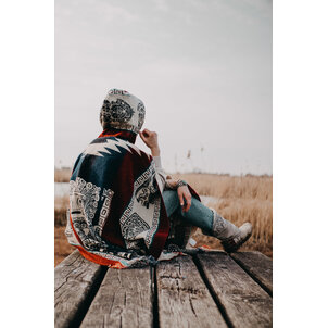 EcuaFina Poncho Inca Rouge