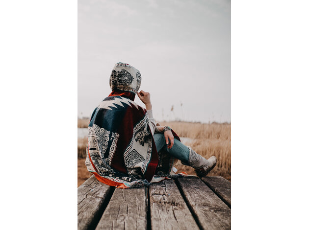 EcuaFina Poncho Inca Red