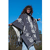 Alpaca Poncho Maria Grijs