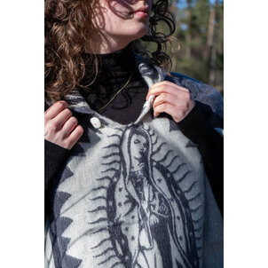 EcuaFina Alpaca Poncho Maria Grijs