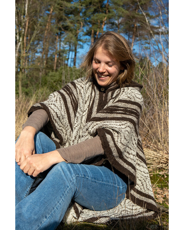 EcuaFina Poncho Elena marron