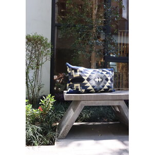 EcuaFina Cushion 60 x 40 cm - double-sided Chimborazo Black - including duck feather inner cushion