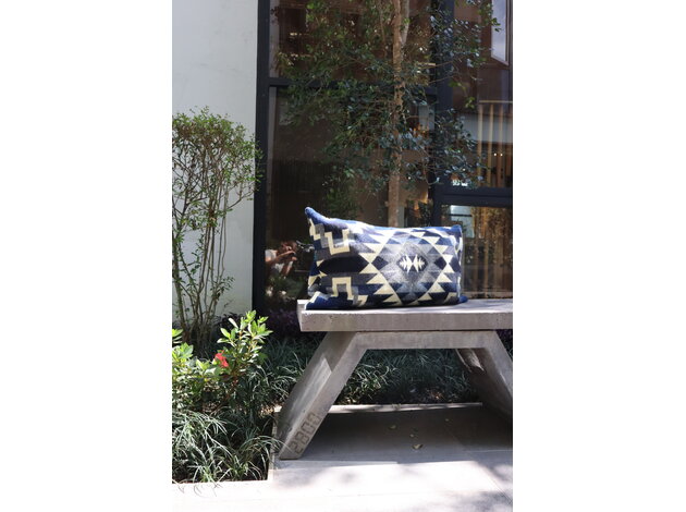 EcuaFina Coussin 60 x 40 cm - Chimborazo double face noir - avec coussin de garnissage composé d'un rembourrage 100 % plumes de canard et d'une housse 100 % coton