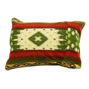 EcuaFina Cushion 60 x 40 cm - double-sided Quilotoa green - including duck feather inner cushion