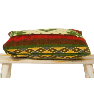 EcuaFina Kussen 60 x 40 cm - dubbelzijdig Quilotoa groen - inclusief binnenkussen van eendenveren