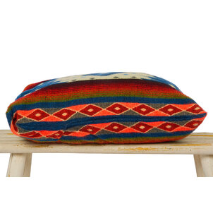 EcuaFina Cushion 60 x 40 cm - double-sided Quilotoa blue - including duck feather inner cushion