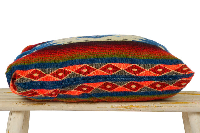 EcuaFina Cushion 60 x 40 cm - double-sided Quilotoa blue - including duck feather inner cushion