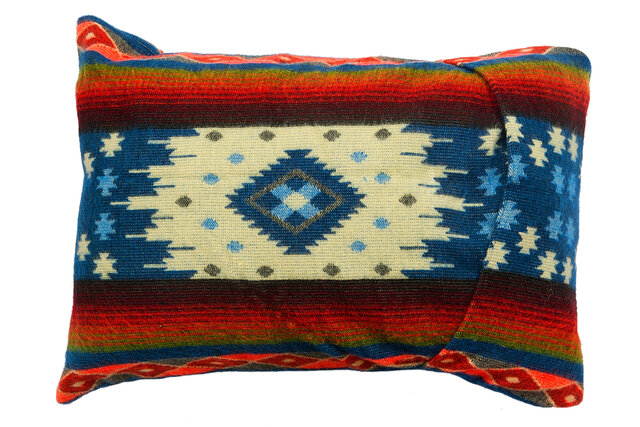 EcuaFina Cushion 60 x 40 cm - double-sided Quilotoa blue - including duck feather inner cushion