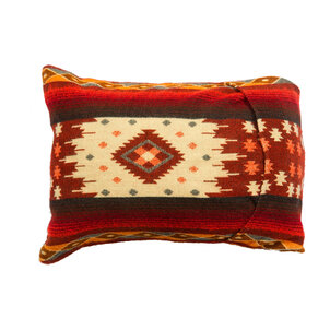 EcuaFina Coussin 60 x 40 cm - double face Quilotoa rouge bordeaux - avec coussin de garnissage composé d'un rembourrage 100 % plumes de canard et d'une housse 100 % coton