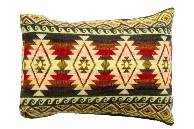 EcuaFina Pillow 40x60cm - double sided  Cayambe Green - including duck feather inner cushion.