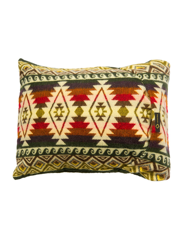 EcuaFina Kussen 40x60 cm -  dubbelzijdig Cayambe Groen - inclusief binnenkussen van eendenveren.