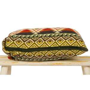EcuaFina Coussin 40x60 cm double face - Cayambe Vert - avec coussin de garnissage composé d'un rembourrage 100 % plumes de canard et d'une housse 100 % coton