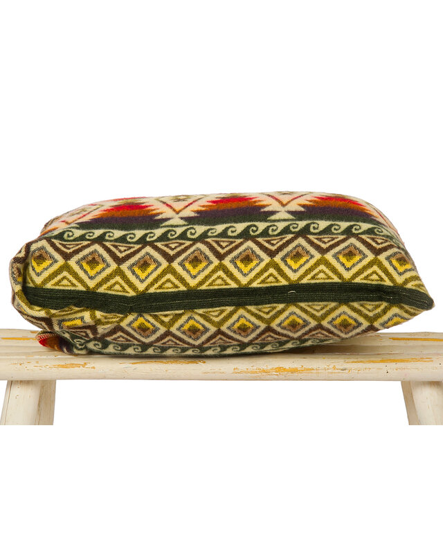 EcuaFina Kussen 40x60 cm -  dubbelzijdig Cayambe Groen - inclusief binnenkussen van eendenveren.