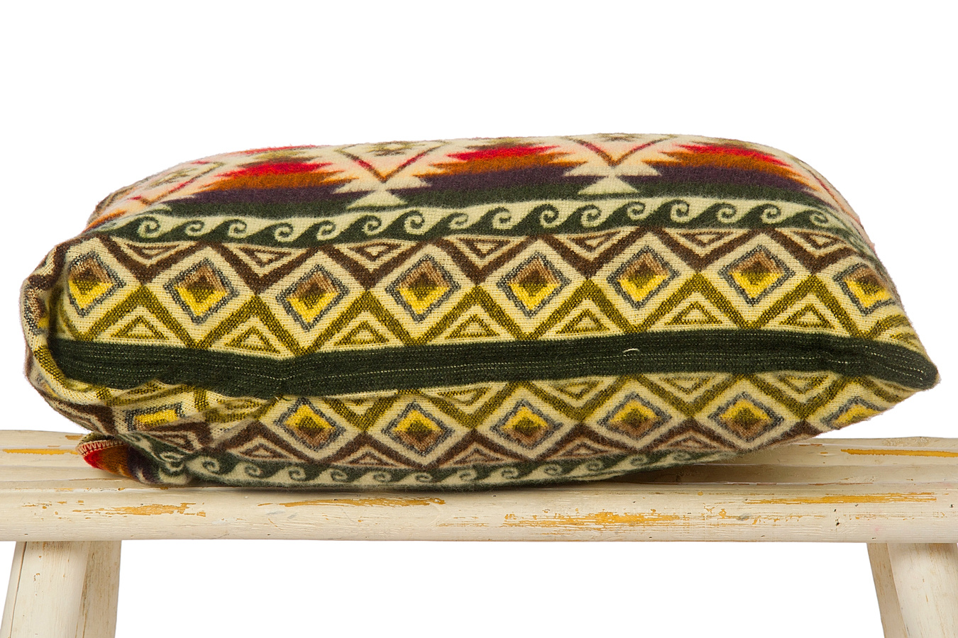 EcuaFina Coussin 40x60 cm double face - Cayambe Vert - avec coussin de garnissage composé d'un rembourrage 100 % plumes de canard et d'une housse 100 % coton