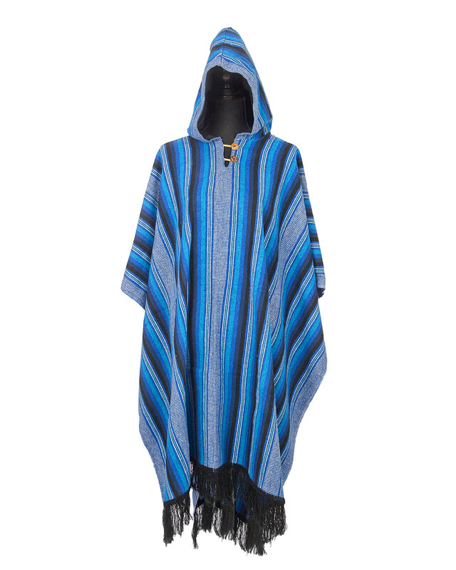 EcuaFina Poncho Secoya Blue | Cotton | Summer poncho | EcuaFina | Summer 2024