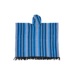 EcuaFina Poncho d'Été en Coton Secoya Bleu