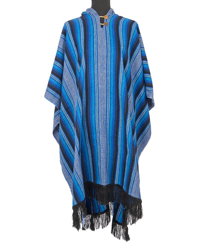 EcuaFina Poncho Secoya Blau | Baumwolle | Sommerponcho | EcuaFina | Sommer 2024