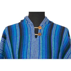 EcuaFina Poncho Secoya Blauw | Katoen | Zomer poncho | EcuaFina | Zomer 2024