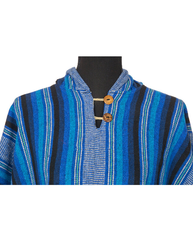 EcuaFina Poncho Secoya Blue | Cotton | Summer poncho | EcuaFina | Summer 2024