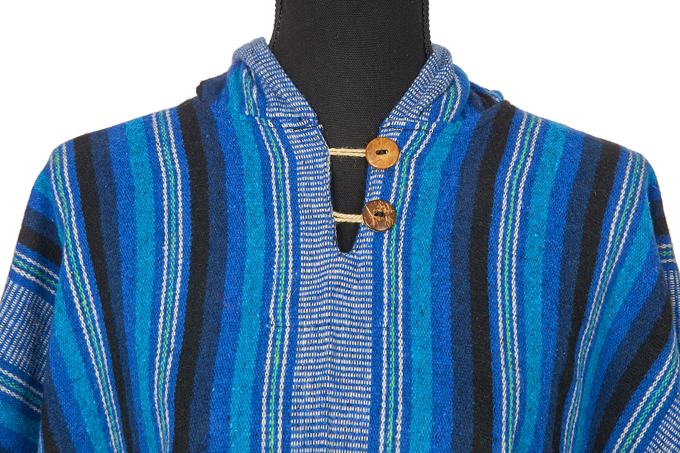 EcuaFina Poncho Secoya Blauw | Katoen | Zomer poncho | EcuaFina | Zomer 2024